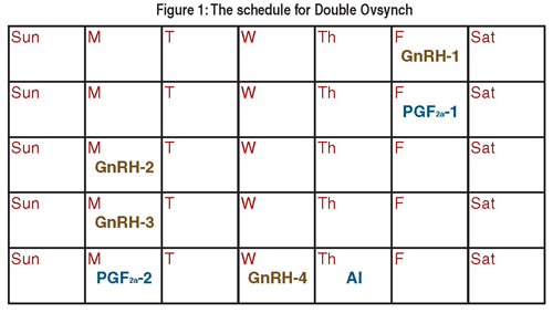 Double Ovsynch Schedule