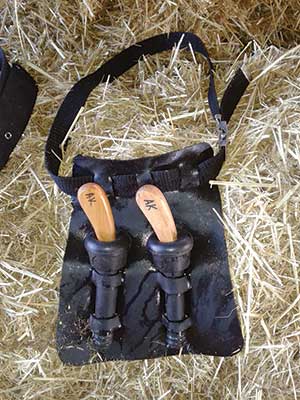 belt to protect hoof-trimming knives