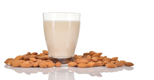 soy beverage and nuts
