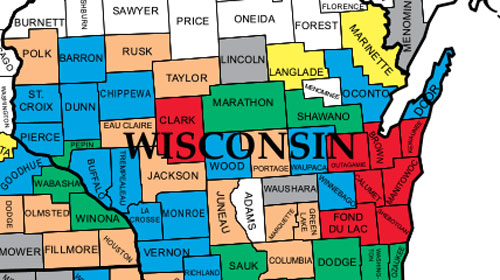 Northeast Wisconsin dairy map