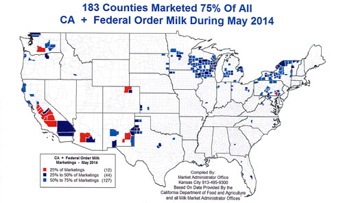 dairy regions in U.S.