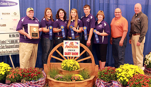2015 Junior Dairy Management Contest 4-H team winner from Michigan