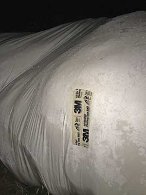 flashing tape on silage bags