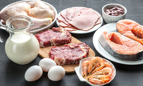 raw meat, dairy and poultry products