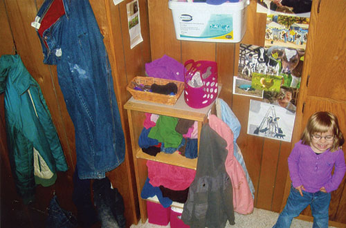 organized barn clothes