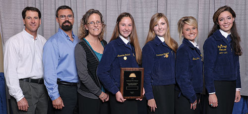 2012 FFA Dairy Cattle Evaluation and Management Team Champions from Petaluma FFA in California