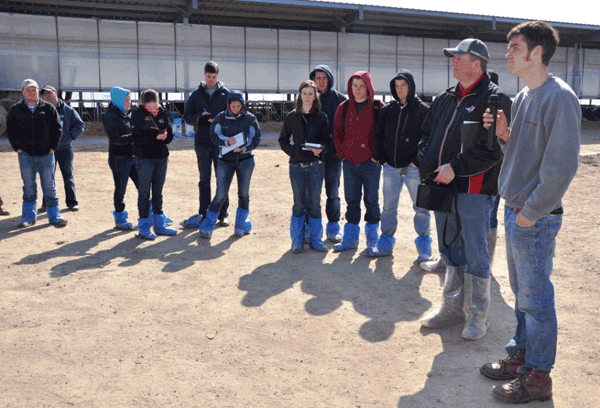 2013 Dairy Challenge contest with students asking the dairy producer questions