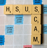 HSUS is a scam scrabble letters