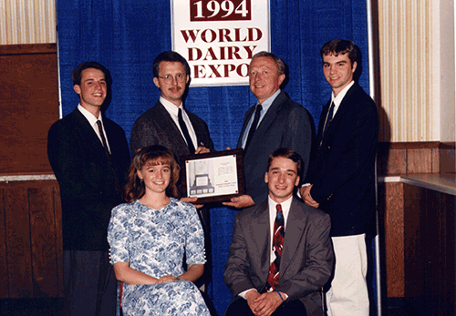 Kevin Ziemba as High Individual in collegiate dairy judging contest at the 1994 World Dairy Expo